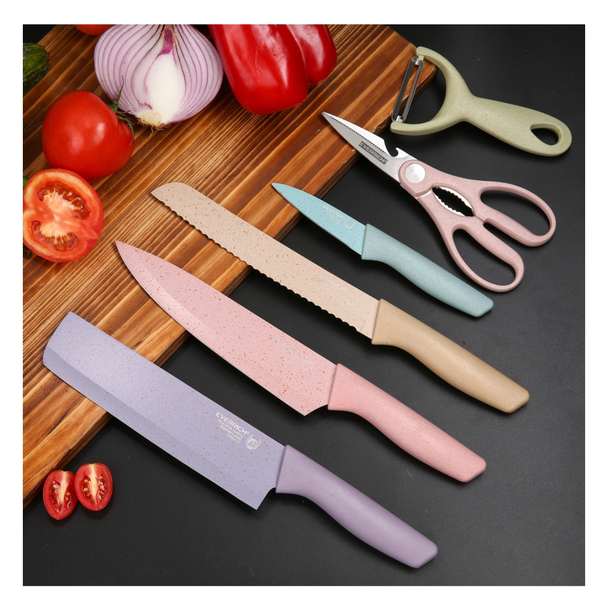 Juego Cuchillos 6 PCS Colores